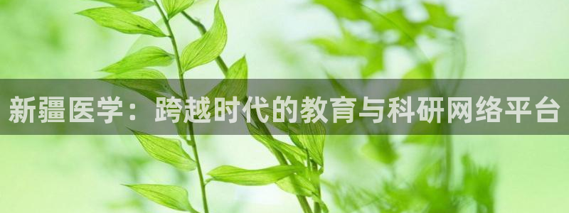 娱乐新航向：新疆医学：跨越时代的教育与科研网络平台