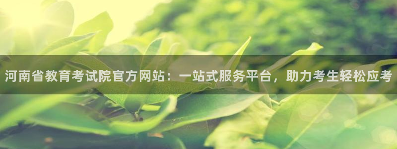新航娱乐app下载地址：河南省教育考试院官方网站：一站式服务